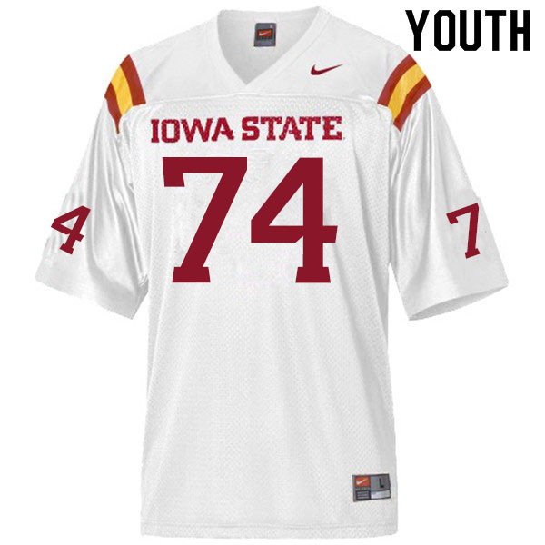 Iowa State Cyclones Youth #74 Hayden Pauls Nike NCAA Authentic White College Stitched Football Jersey PW42S16UV